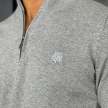 Мужская кофта Loro Piana zip neck - Grey