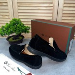 Замшевые лоферы Loro Piana Summer Walk - Black