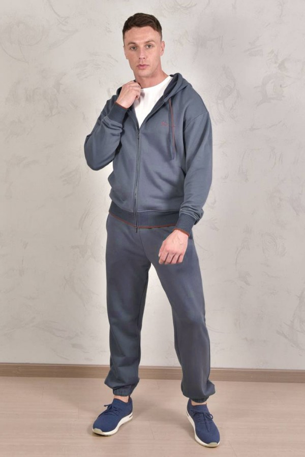 Спортивный костюм Loro Piana Premium signature logo - Denim Blue