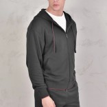 Кофта на молнии Loro Piana Premium signature logo - Grey