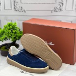 Замшевые кроссовки Loro Piana Tennis Walk - Navy