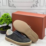 Замшевые кроссовки Loro Piana Tennis Walk - Grey