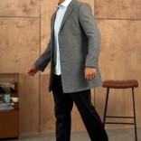 Мужское пальто серого цвета Loro Piana