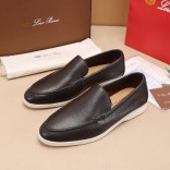 Мужские кожаные лоферы Loro Piana Summer Walk - Brown