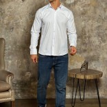 Мужская рубашка Loro Piana белого цвета