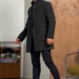 Мужское пальто серого цвета Loro Piana