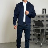 Мужской бомбер Loro Piana синего цвета