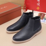 Кожаные ботинки с мехом Loro Piana