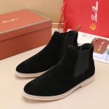 Замшевые ботинки с мехом Loro Piana