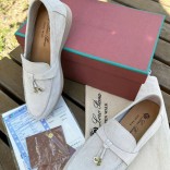 Женские замшевые лоферы Loro Piana Open Walk