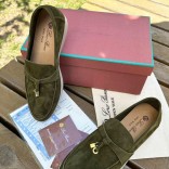 Женские замшевые лоферы Loro Piana Open Walk