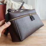 Кожаная сумка Loro Piana 28x15.5 см - Brown