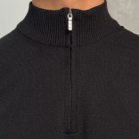 Чёрный джемпер Loro Piana Zip Neck