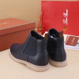 Кожаные ботинки с мехом Loro Piana