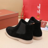 Замшевые ботинки с мехом Loro Piana