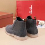 Замшевые ботинки с мехом Loro Piana