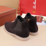 Замшевые ботинки с мехом Loro Piana