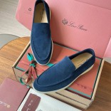 Замшевые лоферы Loro Piana Premium - Navy