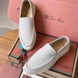 Замшевые лоферы Loro Piana Premium - White