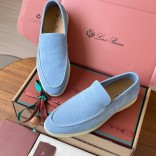 Замшевые лоферы Loro Piana Premium - Blue