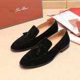 Замшевые лоферы Loro Piana tassel - Black