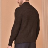 Кашемировый свитер Loro Piana Premium zip-up - Brown