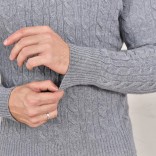 Кашемировый свитер Loro Piana Premium zip-neck - Grey