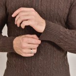 Кашемировый свитер Loro Piana Premium zip-neck - Brown