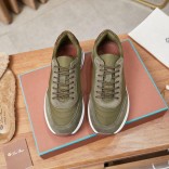 Замшевые кроссовки Loro Piana Week End Walk - Green