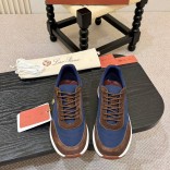 Мужские кроссовки Loro Piana Week End Walk - Blue / Brown