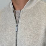 Мужской бомбер Loro Piana бежевого цвета