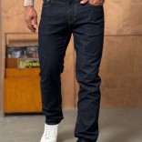 Мужские джинсы тёмно-синего цвета Loro Piana regular fit