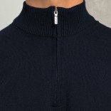 Тёмно-синий джемпер Loro Piana Zip Neck
