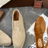 Мужские лоферы с меховой стелькой Loro Piana