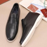 Кожаные лоферы с мехом Loro Piana Open Walk - Black