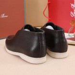 Кожаные лоферы с мехом Loro Piana Open Walk - Brown Кожаные лоферы с мехом Loro Piana Open Walk - Brown