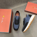 Мужские кроссовки Loro Piana knitted - Blue