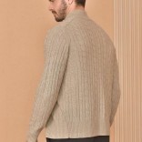 Кашемировый свитер Loro Piana Premium zip-up - Beige