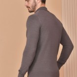 Поло с длинным рукавом Loro Piana Premium - Gray Coffee