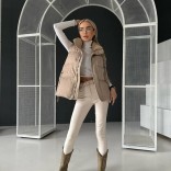 Женская бежевая жилетка Loro Piana premium