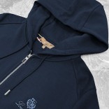 Кофта на молнии Loro Piana logo-embroidered - Navy