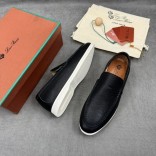 Мужские кожаные лоферы Loro Piana