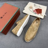 Мужские замшевые лоферы Loro Piana