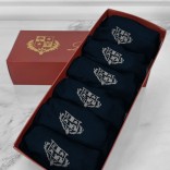 Комплект тёмно-синих носков Loro Piana grey logo