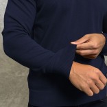 Мужская кофта Loro Piana zip neck - Navy