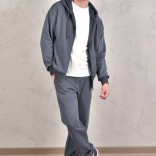 Кофта на молнии Loro Piana Premium signature logo - Denim Blue