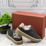 Замшевые кроссовки Loro Piana Tennis Walk - Grey