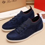 Замшевые кроссовки Loro Piana Soho Walk - Navy