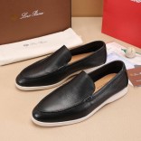 Мужские кожаные лоферы Loro Piana Summer Walk - Black