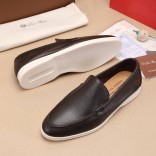 Мужские кожаные лоферы Loro Piana Summer Walk - Brown